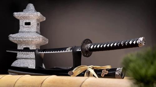 Katana Schwert Metall Samurai Schwert Ninja-Schwert Stahl Anime Deko japanisches Schwert Ständer