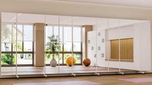 Partyspiegel Ganzkörperspiegel Konzertspiegel 200x180 zusammenklappbar Standspiegel Rollen Spiegel