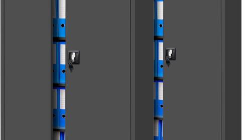 Metallschrank XXL Aktenschrank Stahlschrank Büroschrank Flügeltüren Pulverbeschichtung 185x115x40