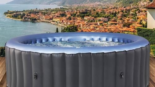 Whirlpool aufblasbar Spa bis 40°C 8 Personen 224 x 70cm In- Outdoor Pool ganzjährig 144 Massagedüsen