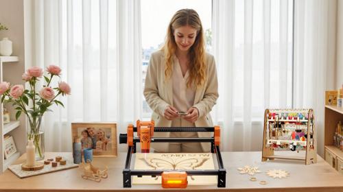 Laser Cutter 4 W Laser Graviermaschine 48 W Ausgangsleistung 300 x 300 mm 10.000 mm/min Holz