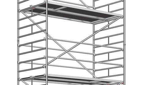Universal-Fahrgerüst 8,61 m Rollgerüst Malergerüst breite Ausführung Gerüsthöhe 8,61 m