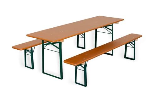 Bierzeltgarnitur / Biergarnitur breite Tische 67cm