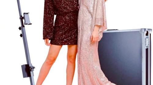 360 Grad Fotokabine 31.5 Zoll/80 cm Photo Booth mit Flightcase & App-Steuerung automatische 360°