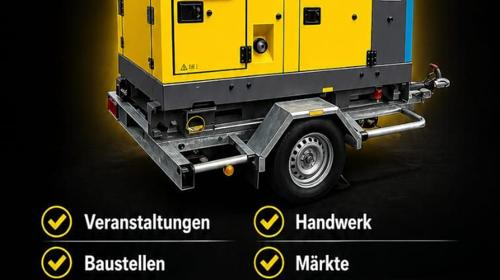 Stromgenerator (Diesel) mobil auf Trailer