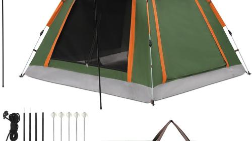 Wurfzelt Camping Zelt 2-3 Personen Pop Up Zelt automatisch wasserdicht winddicht Vorzelt Fenster