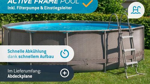 Rundpool Gartenpool Pool Swimmingpool Wasserpool Ø 457 x 106 cm Erfrischung Abkühlung Gartenspaß