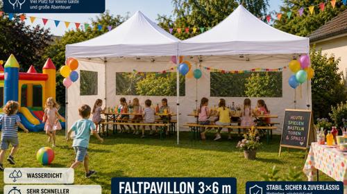 3 x 6 m Festzelt Pavillon Partyzelt Faltpavillon
