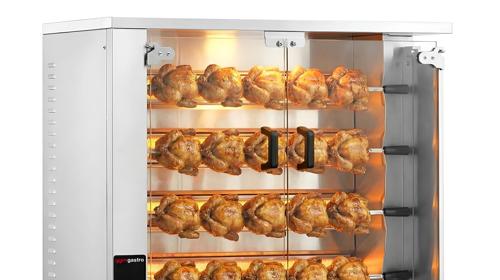Gas Hähnchengrill 18,8 kW mit 4 Spießen für bis zu 20 Hähnchen