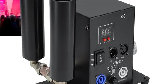 CO2-Nebelmaschine Rauchmaschine CO2-Jet-Bühneneffektmaschine 5 – 6 m Höhe 250W professionell Doppel