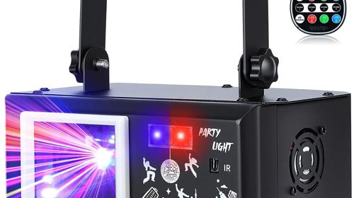 Stroboskop Blitzer DJ Discolicht Partylicht Effektstrahler 6-in-1 RGBW Party Lichter DMX Fernbed