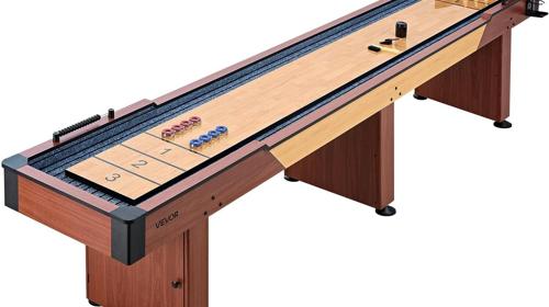 Shuffleboard Tisch 3,7 m Spieltisch Tischbowling kratzfester Spielplatz Bowling-Set 2 in 1