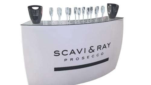 Sektempfangstheke mit LED – Bartheke, Mobile Bar, Ausschanktheke, Eventtheke