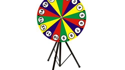 Glücksrad 80,00 cm – Miettisch, Eventtisch, Veranstaltungstisch, Partytisch, Eventattraktion