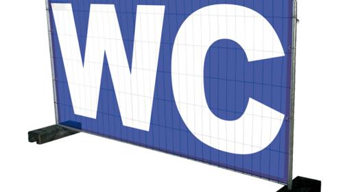 Banner WC für Bauzaun – Bauzaun