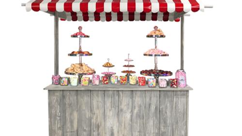 Candy Bar XXL – Bartheke, Mobile Bar, Ausschanktheke, Eventtheke