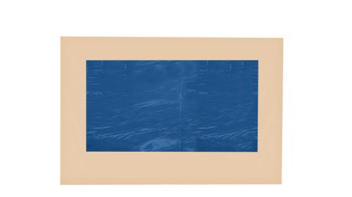 Seitenwand 4 m mit Panoramafenster Sandfarbe (Mastertent) – Faltpavillon, Faltzelt, Eventpavillon