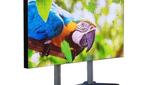 100 Zoll TV 4K UHD mit E- Standfuss – Bildtechnik, Präsentationstechnik, Medientechnik, Videotechnik