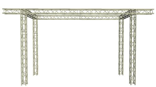 LED Wand Support mit Eventgewicht 6,60x 5,00 m