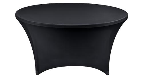 Stretchhusse Banketttisch D=150cm – Miettisch, Eventtisch, Veranstaltungstisch, Partytisch