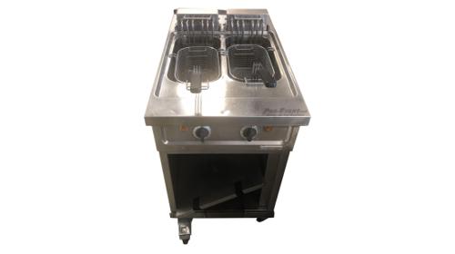 Doppelfritteuse elekt. 20 kW – Bartheke, Mobile Bar, Ausschanktheke, Eventtheke, Gastrogerät