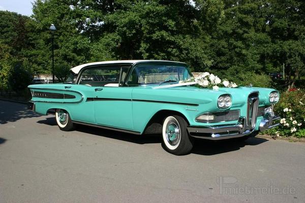 Hochzeitsauto mieten & vermieten - Ford Edsel Citation, 1958, türkis/weiß in Melle