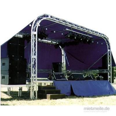 Bühne mieten & vermieten - Mobile Bühne und Bühnentechnik, Veranstaltungsbühne, Bühnendach, Satteldachbühne 6,00 x 4,00 m in Remchingen
