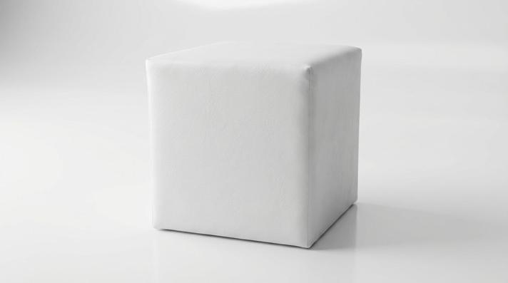 Loungemöbel mieten & vermieten - Sitzwürfel mieten – Weißer Loungecube (45×45 cm) aus Kunstleder in Wuppertal
