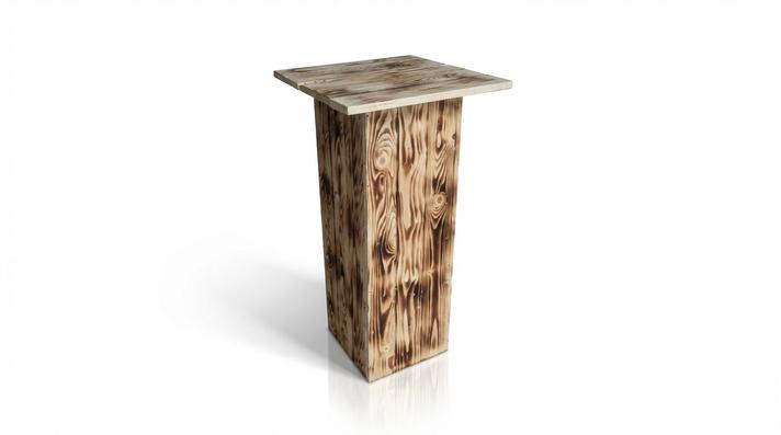 Loungemöbel mieten & vermieten - Rustikaler Stehtisch mieten – Holzbohlen-Tisch für Vintage & Outdoor Events in Wuppertal