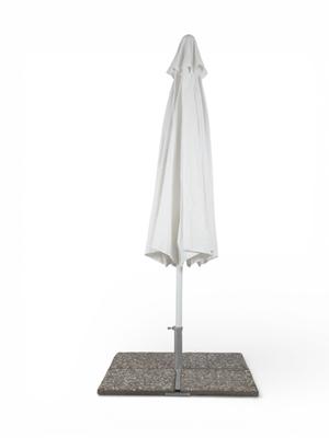 Sonnenschirme mieten & vermieten - Marktschirm mieten (400×400 cm) – Großer Sonnenschirm in Weiß inkl. 40kg Ständer in Wuppertal