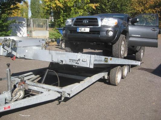 Autoanhänger mieten & vermieten - Maschinentransporter 4,5m 3,5t ankippbar in Grevenbroich