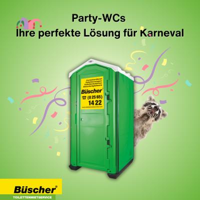 Toilettenkabine mieten & vermieten - Party WC "Waschbär-VIP" in Heek