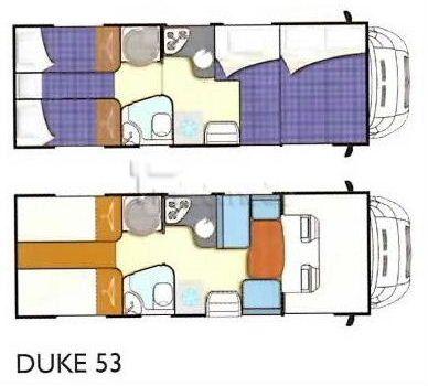 Wohnmobile mieten & vermieten - Elnagh Duke 53, Längsbetten, 5 Personen, gr.Garage in Rheinböllen