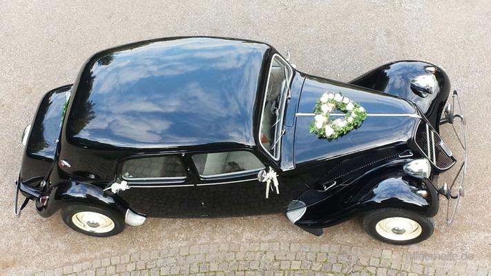 Hochzeitsauto mieten & vermieten - Hochzeitsauto - Brautauto - Hochzeitsoldtimer - - Oldtimer Citroen 11 CV in Wermelskirchen