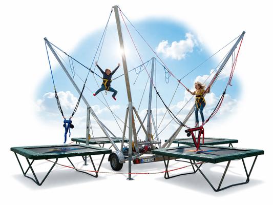Trampoline mieten & vermieten - Vierer Trampolin – Quadro Jump mieten in Bramsche
