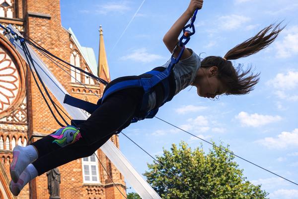 Trampoline mieten & vermieten - Vierer Trampolin – Quadro Jump mieten in Bramsche