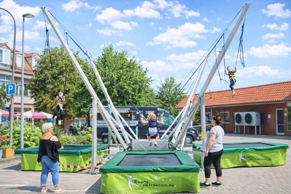 Trampoline mieten & vermieten - Vierer Trampolin – Quadro Jump mieten in Bramsche