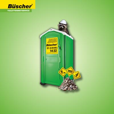 Toilettenkabine mieten & vermieten - Baustellen WC "Waschbär-Rastplatz“ in Berlin Friedrichshain