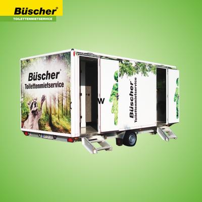 Toilettenwagen mieten & vermieten - Toilettenwagen groß "Große Waschbären Oase" in Heek