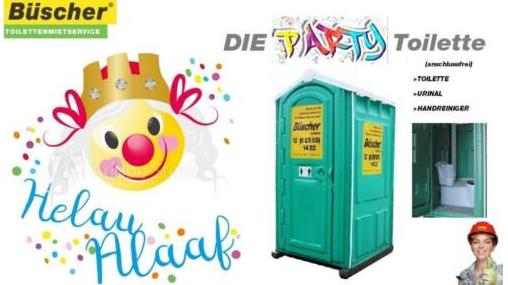 Toilettenkabine mieten & vermieten - Partytoilette, Eventklo anschlussfrei | Toilette für Karneval, Party & Co. | Toilettenvermietung in Bottrop