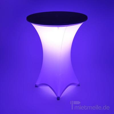 Stehtische mieten & vermieten - LED Stehtisch - beleuchteter Bistrotisch in Hochheim am Main