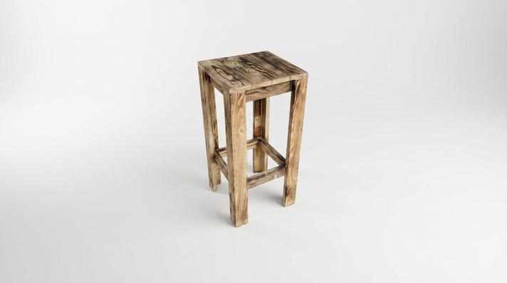 Tischdekoration mieten & vermieten - Barhocker "Rustikal" mieten – Massivholz Vintage – Optional mit Sitzkissen in Wuppertal