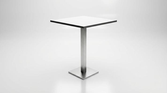 Stehtische mieten & vermieten - Stehtisch "KU" mieten – mit Metallgestell – Weiß oder Holzbohlen-Optik in Wuppertal