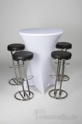 Stehtische mieten & vermieten - Stehtisch 80cm - mit Husse (weiss) in Hochheim am Main