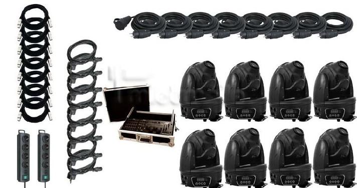 Lichttechnik mieten & vermieten - Moving Head Set 8 Stk. Controller Anschlussfertig in Frankfurt am Main