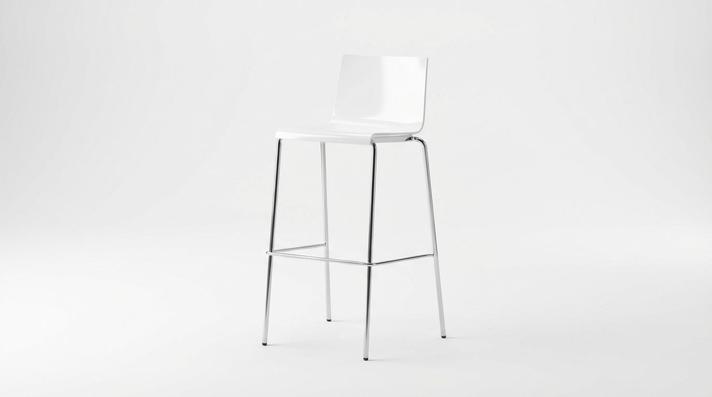 Tische mieten & vermieten - Design Barhocker Kuadra mieten – Weiß & Modern – Stapelbar & Ergonomisch in Wuppertal