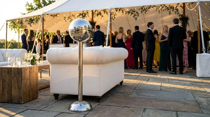 Barmöbel mieten & vermieten - Standascher mieten – Kugel-Aschenbecher aus Edelstahl – Windgeschützt & Edel in Wuppertal