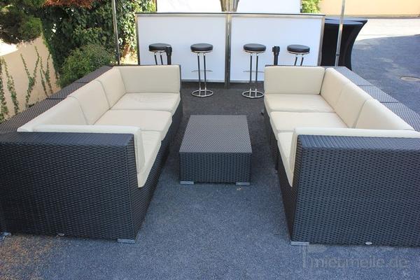 Couchgarnitur mieten & vermieten - Rattan-Lounge - Ecksofa in Hochheim am Main