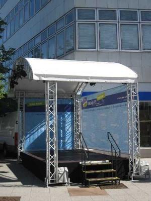 Bühne mieten & vermieten - Rundbogenbühne 5x3m in Bruchsal