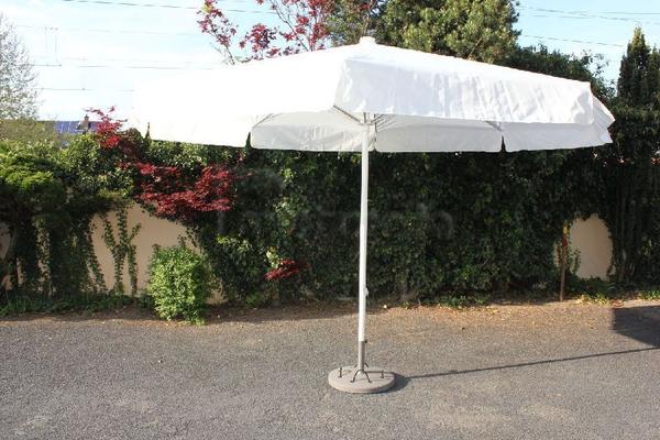 Sonnenschirme mieten & vermieten - Schirm mit 400cm Spannweite (weiss) in Hochheim am Main